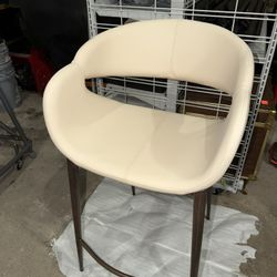 Beige Cut-Out Back Counter Stool | OROA Modern Limay (new) (Read ad before messaging)