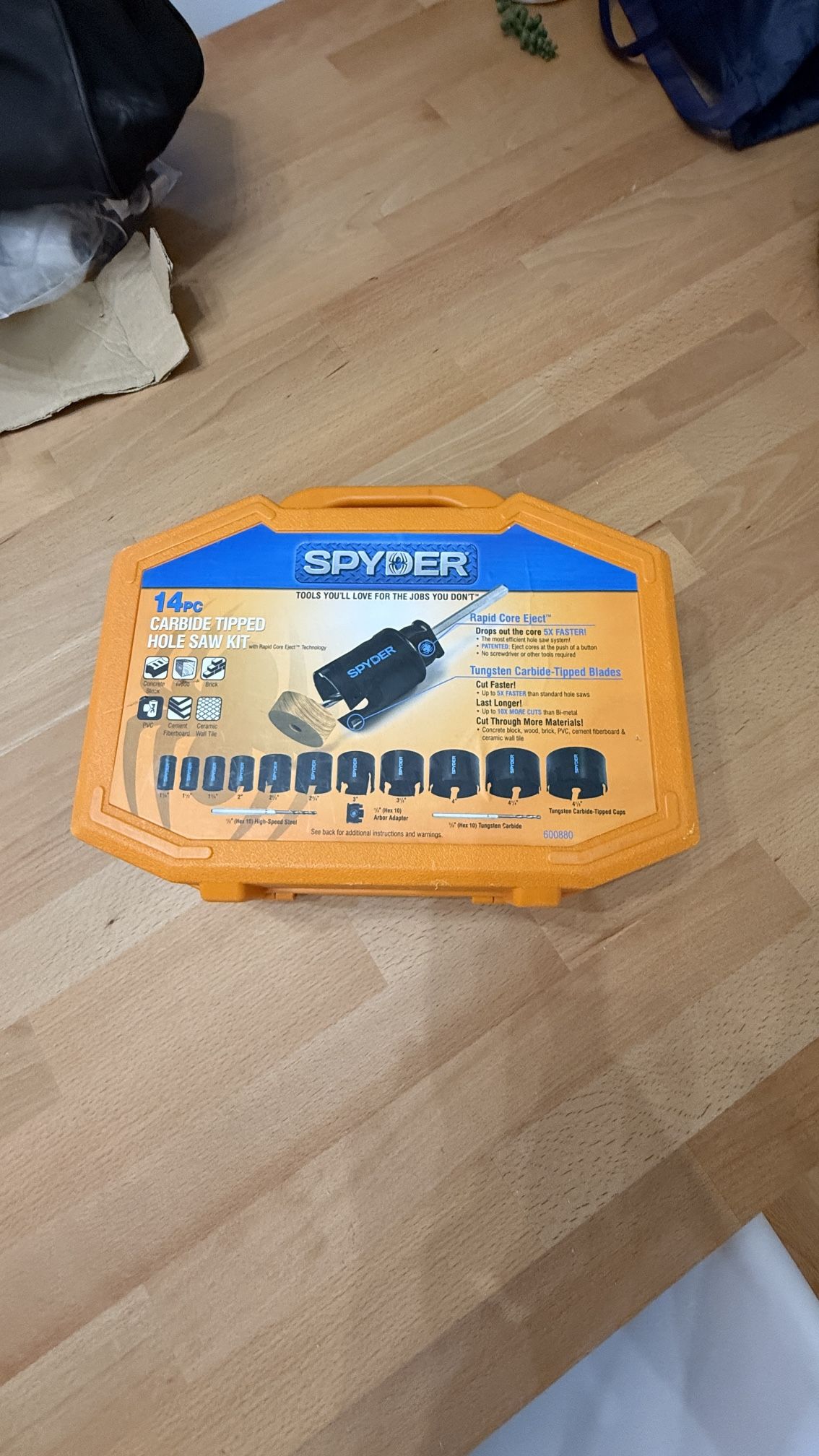Spyder 14-Piece Carbide-Tipped Hole Saw Kit + Hard Case