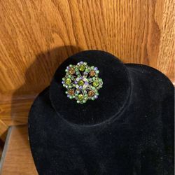 Multicolored brooch rhinestones