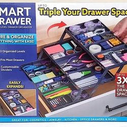 Smart Drawer Organizer Standard Drawers- Multi-level Jewelry Holder Declutter