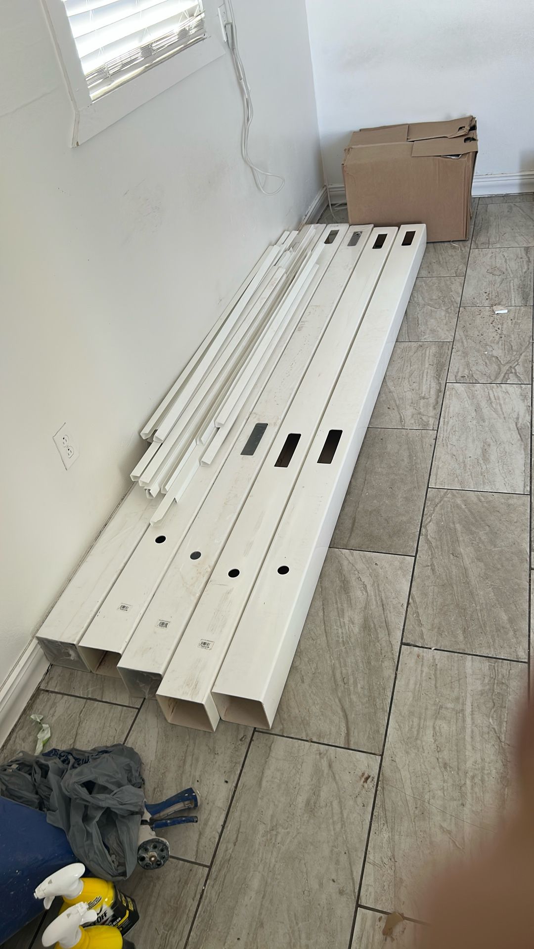 White Vinyl Fence Post