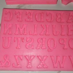 Molde De Letras Elegantes Para Chocolate O Fondant Elegant Letter Silicone Mold For Cakes Cupcakes