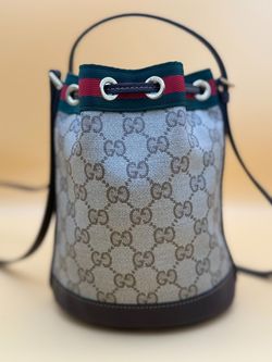 GUCCI MINI BUCKET BAG WITH WEB LIKE NEW ENTRUPY VERIFIED
