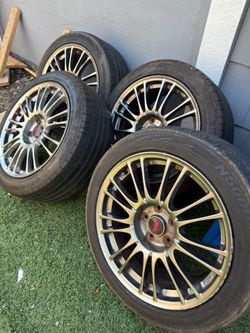 Subaru STI rims and tires
