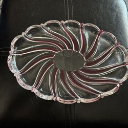 Vintage Mikasa Red peppermint Dish