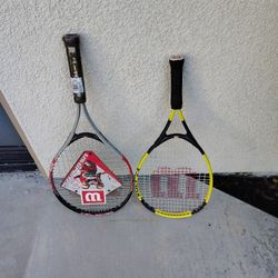 Two Junior Wilson Tennis Rackets