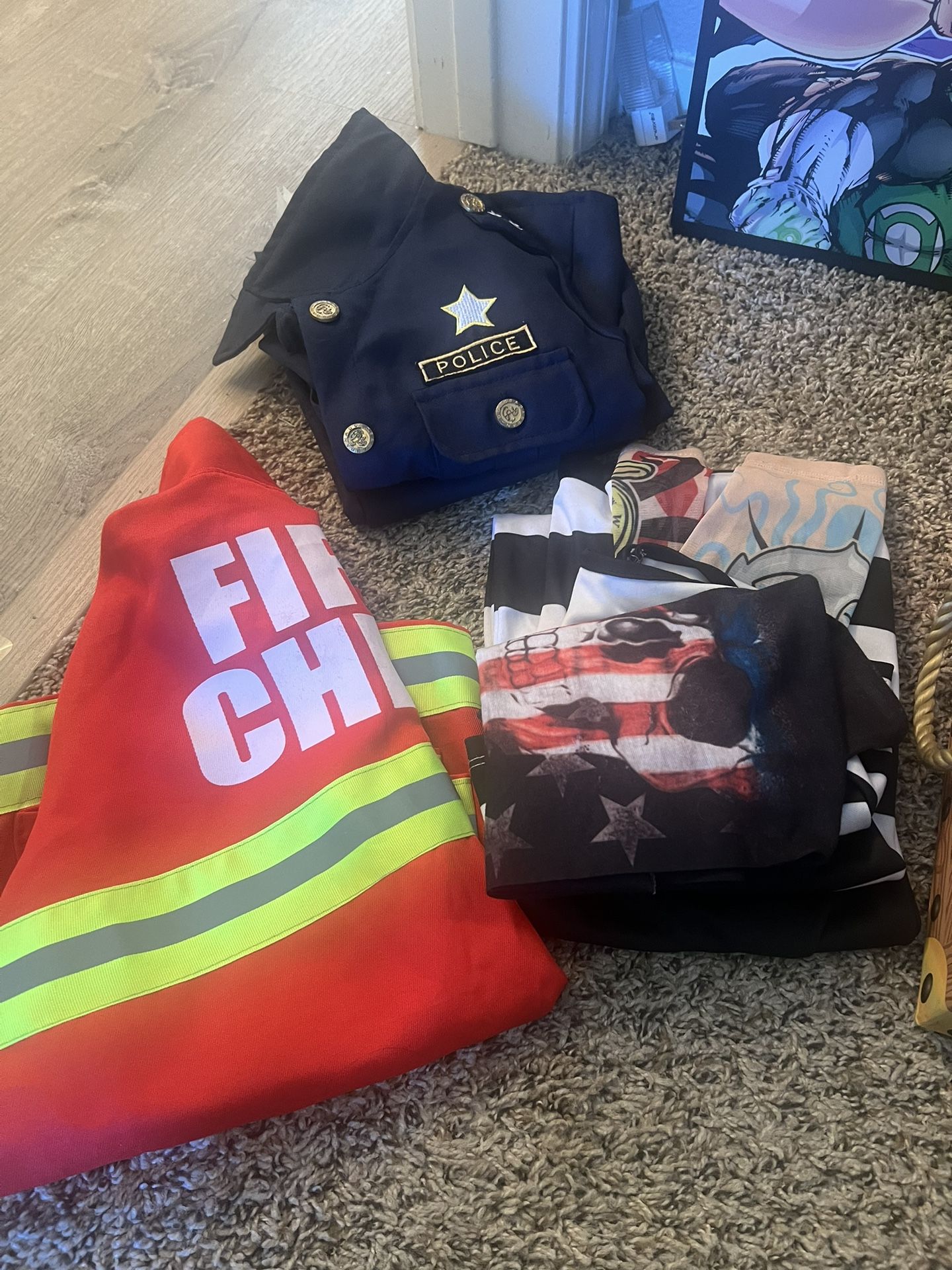 Police, Firefighter, Tattoo Costume 4-6