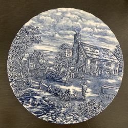 Vintage Blue And White The Post House Plate