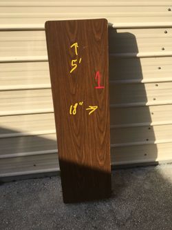 Indoor table.... 5' x 18"  folding legs...$50 each
