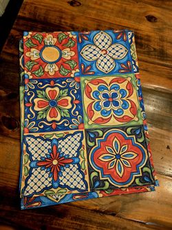 6pc Talavera Print Fabric Placements