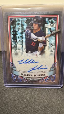 Walker Jenkins 2024 Bowman Sterling SP Auto Autograph #PA-WJ Twins