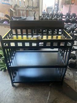 Black Wood Baby Changing Table