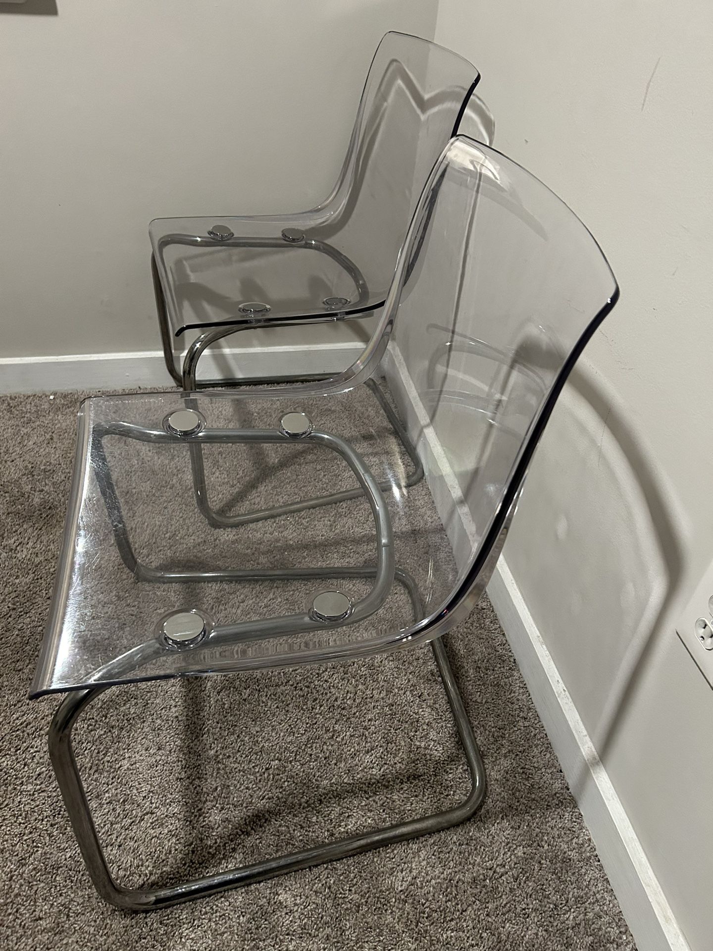 2 Clear Chairs 