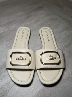 Cream designer sandals