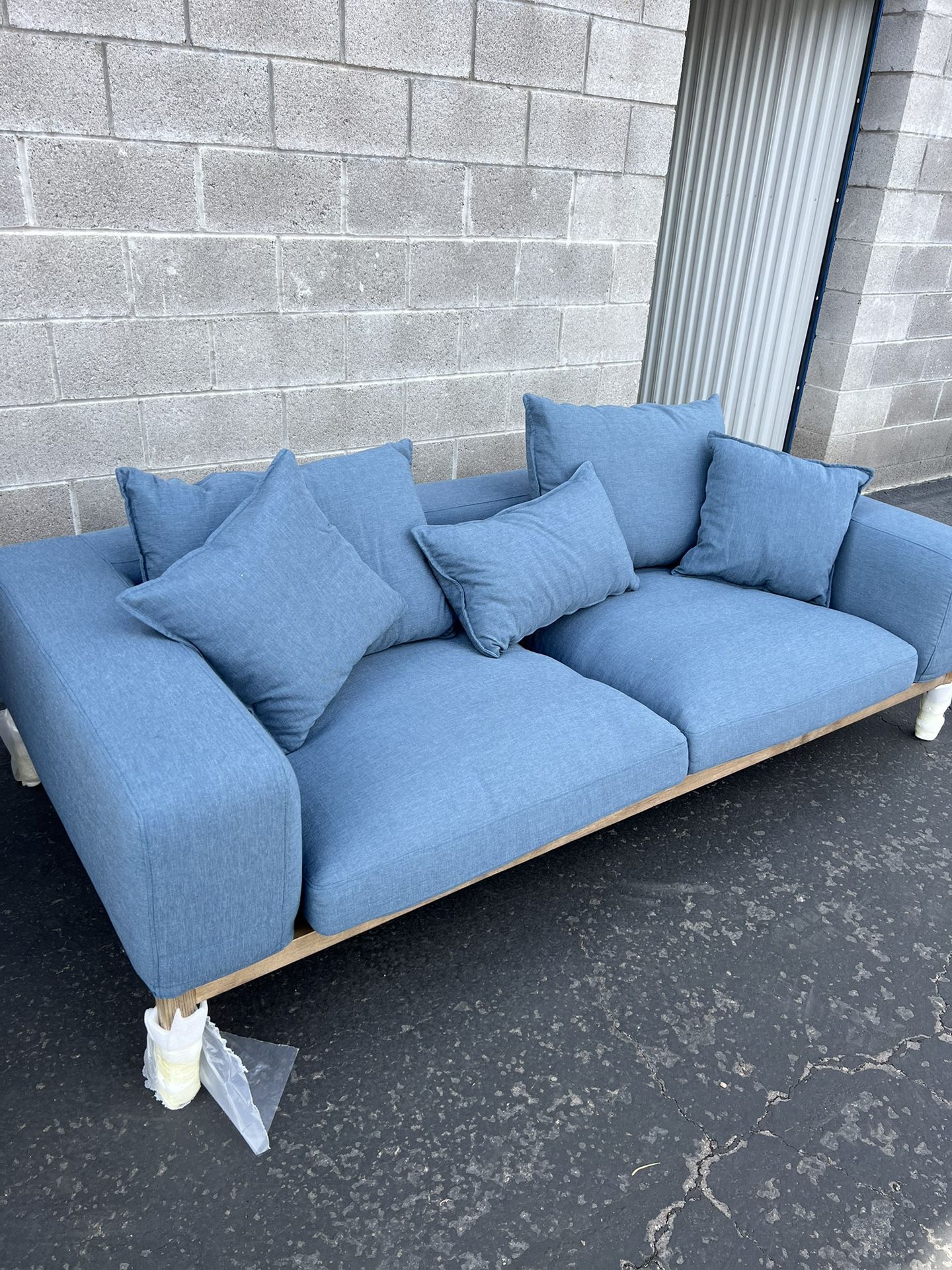 Tileston Sofa By Oliver Space // Modern Contemporary Blue Sofa - BRAND NEW IN BOX 