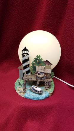 Fishing village light up scene