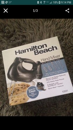 Brand new Hamilton Beach hand mixer with snap on case! 1