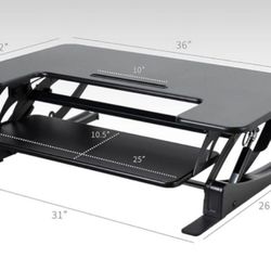 Height Adjustable Stand Up Desk Converter 