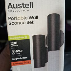 Portable wall sconce set
Lamparas portables