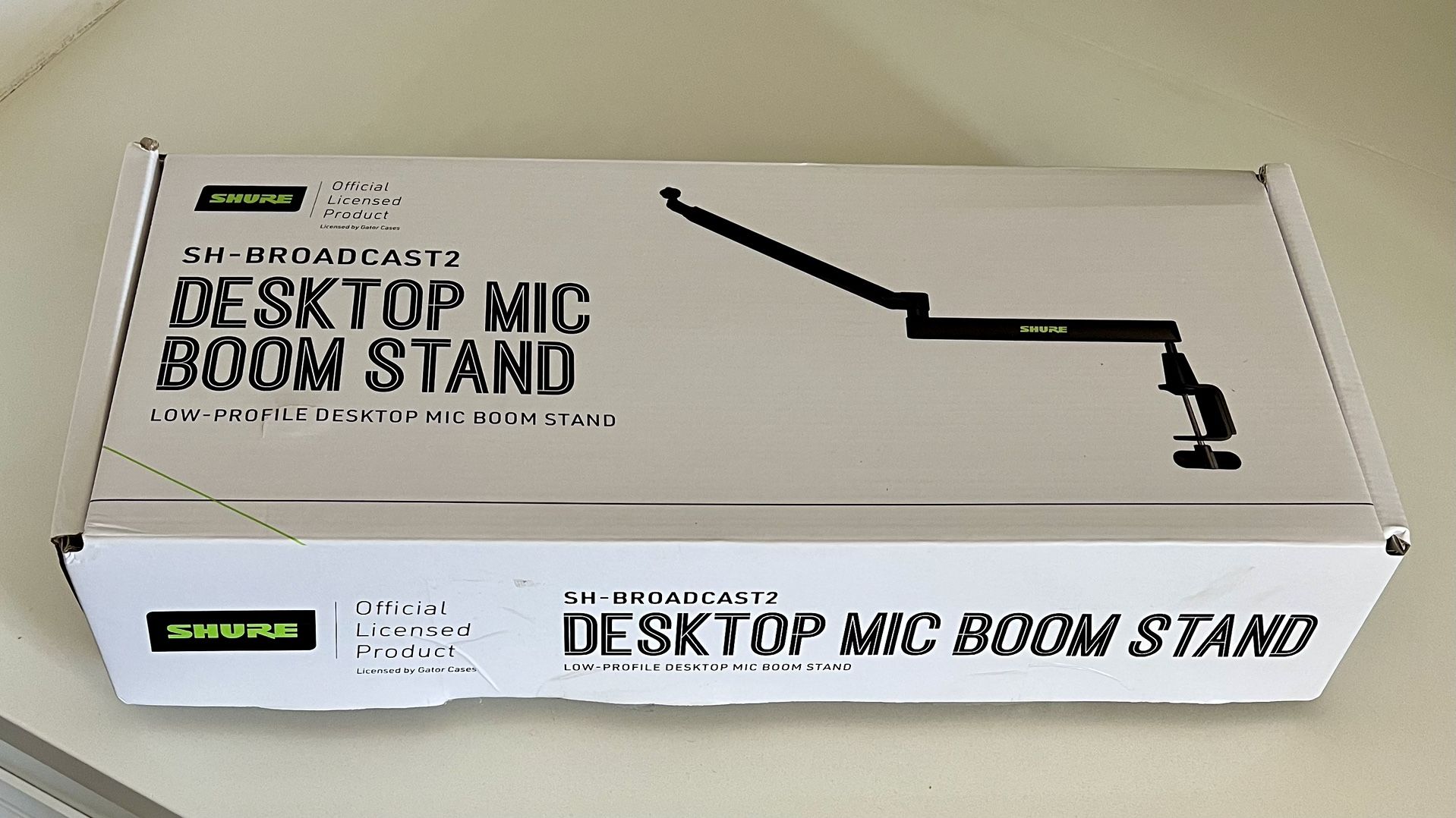 Shure by Gator SH-BROADCAST2 Low-Profile Desktop Mic Boom Stand.