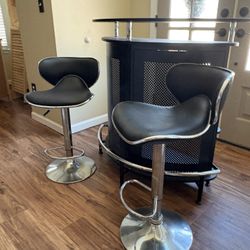 bar with two stools