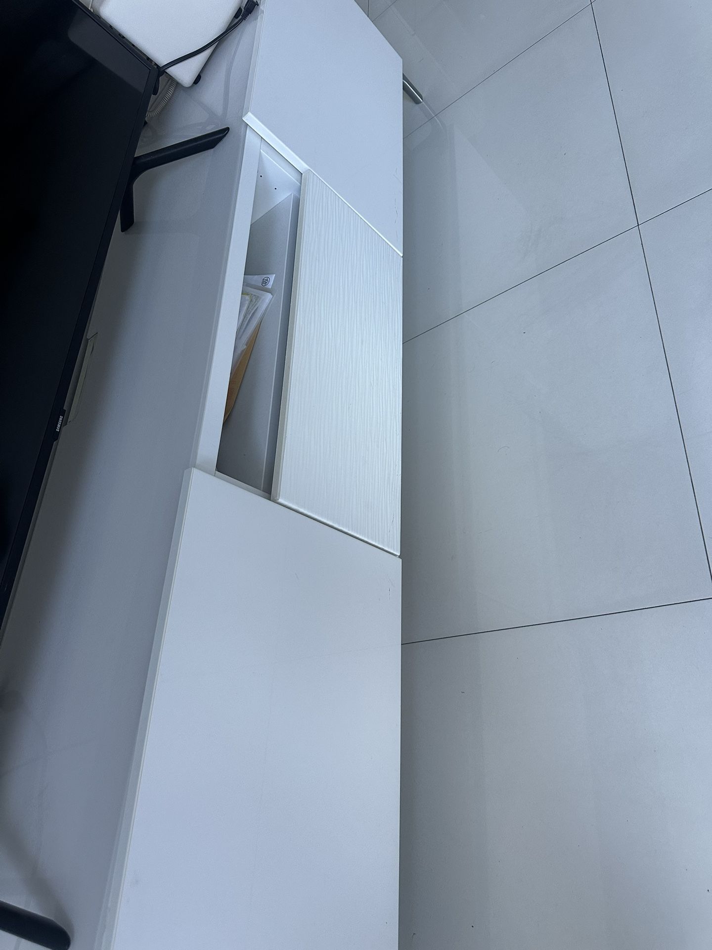 White TV console / media cabinet