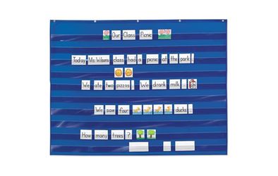 Brand New Extra Wide Blue Pocket Chart