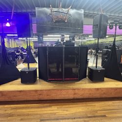 Dj Lights, Speakers, Subs, Facade Set Up 