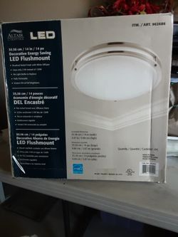 14" Led Lamp, Energy Star, Flashpoint, Brushed Nickel Finish With White Diffuser
