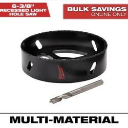 Milwaukee 6-3/8 in. Carbide Recessed Light Hole Saw With Pilot Bit