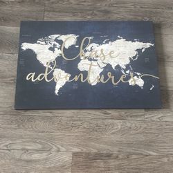 World Map Canvas Wall Hanging