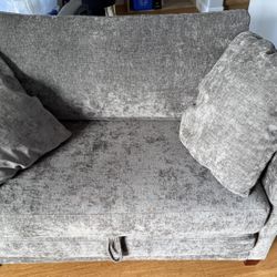 51" Convertible Sofa Bed-Grey Chenille