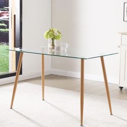 Glass dining table