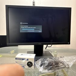 Hp Mouse And Keyboard. 20” Dell Monitor And Webcam 