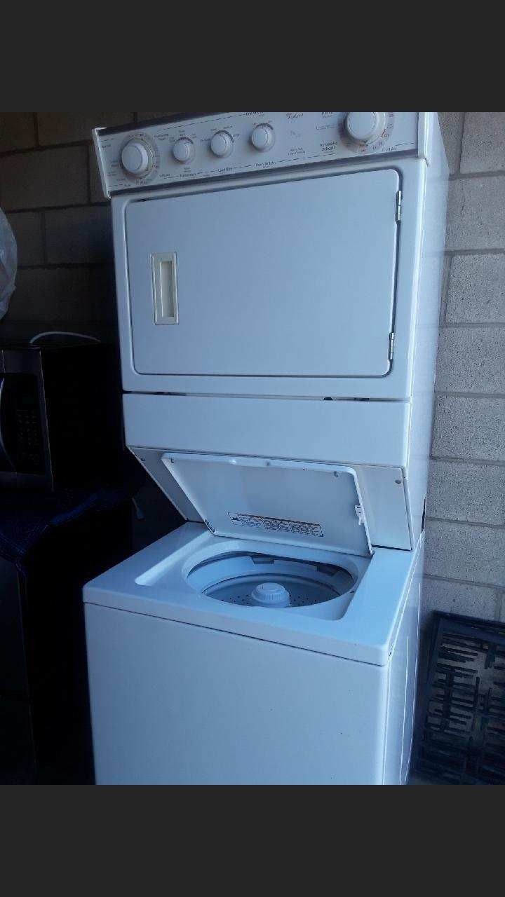 Stackable washer and gas dryer whirlpool everything works 27x73