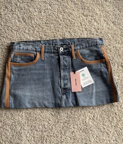 Miu Miu Upcycled Denim Mini Skirt – M – New w/ Tags