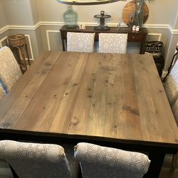 Rustic 8 Seater Dining Room Table And Chairs 