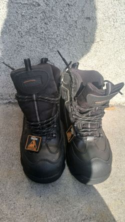 TegoPro Black Composite Toe Hiker Black Mens Work Boots Shoes T10014