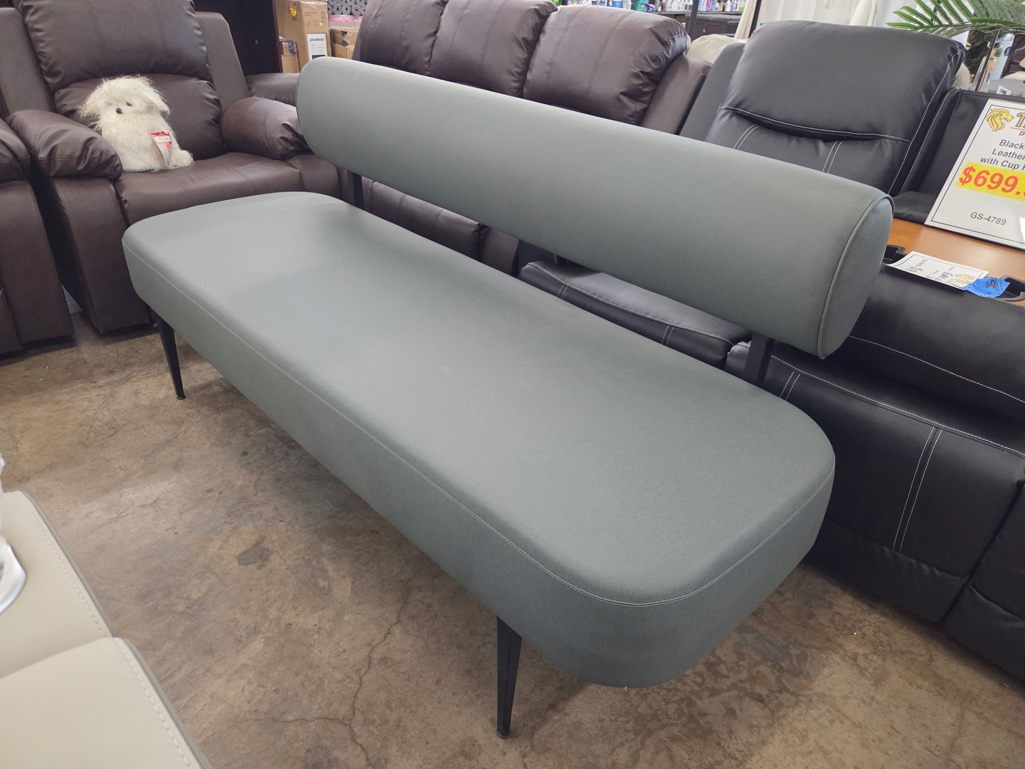 NEW Gray leather modern sofa couch NEW 349$ Pick up Phoenix 43rd ave and Indian School