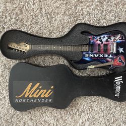 Super Rare Woodrow - Houston Texans MINI Guitar 