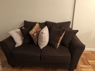 Brown Love seat from Bobs