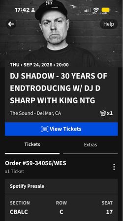 DJ Shadow Tonight