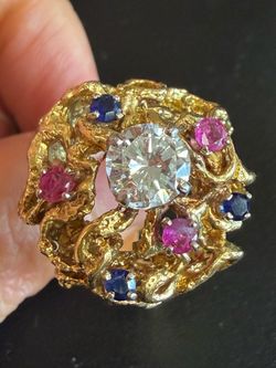 14 k diamonds 1.3Ct ring 22g