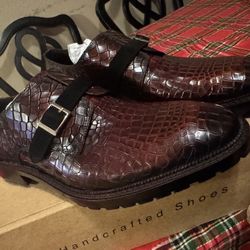 Brand New Lethato Handcrafted Monk Strap Shoes — Men’s 10.5/11