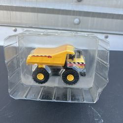 Tonka Mighty Dump Truck #768 Yellow Toy Construction Truck Small Scale