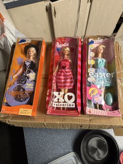 Lot of 3 Barbie Holiday Dolls – Halloween, Valentine & Easter (NIB)