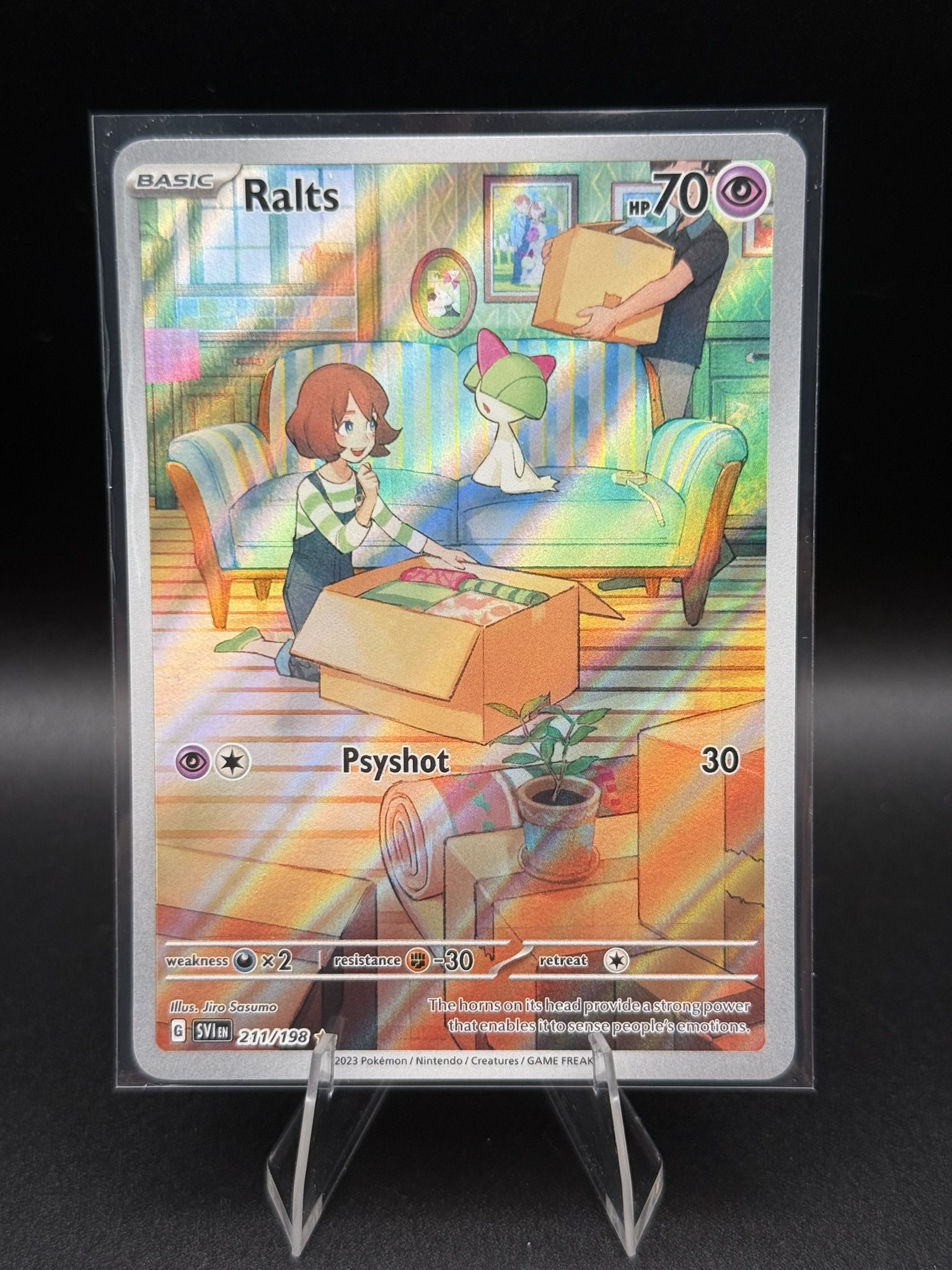 Pokemon TCG - Ralts - 211/198 Scarlet Violet Base - Illustration Rare Full Art