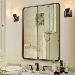 ANDY STAR Bronze Bathroom Mirror, 30x36 