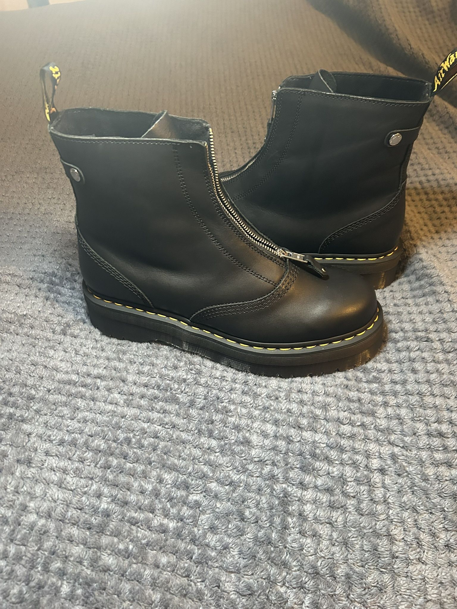 Dr. Martens Black Jetta Zipped Platform Boots