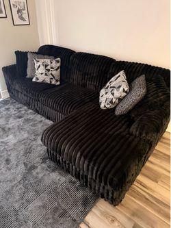 New Black Couch Set